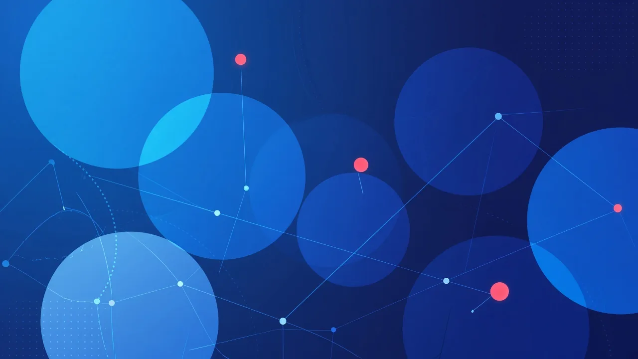 Abstract geometric social engagement illustration